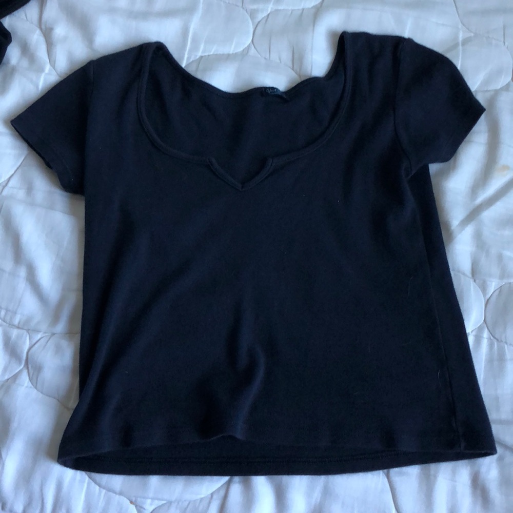 Blue brandy Melville John Gault T-shirt V-neck
